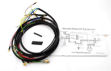 Hercules Prima GT GX Typ 545 002 Mofa Moped Kabelbaum mit Anschluss Plan 
