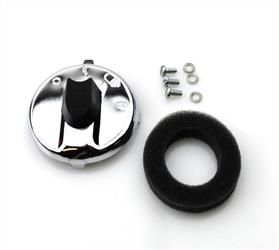 Simson Schwalbe SR Duo Zündschloss Abdeckung mit Zubehör Chrom Look 