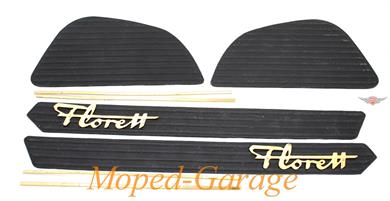 Kreidler Florett Tank Kniekissen Gummi Emblem Set 