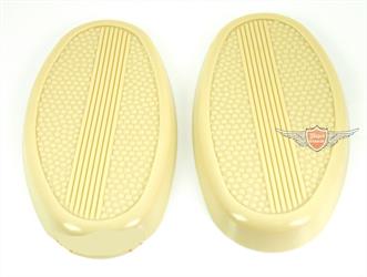 Kreidler Florett Eiertank Super 4 Super 5 TS Tank Kniekissen Satz weiß 