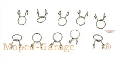 Mofa Moped Mokick Benzin Schlauch Schellen Satz 10 teilig 