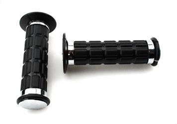 Simson S 50 51 70 53 83 SR 50 80 Lenker Griff Gummi Satz Schwarz mit Chrom Kappen Ringe 