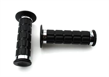 Simson S 50 51 70 53 83 SR 50 80 Lenker Griff Gummi Satz Schwarz mit Chrom Ringen 