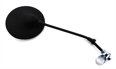 Mofa Moped Spiegel Schwarz Rund 120mm mit Schelle 