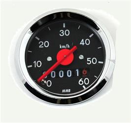 Kreidler Florett Flory MF MP Mofa Moped Tacho 48mm Schwarz Chrom 