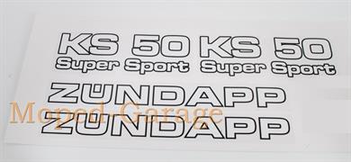 Zündapp KS 50 Super Sport Aufkleber Satz Mofa Moped Mokick 215mm Typ 517 530 