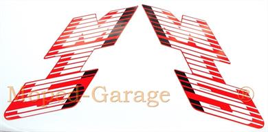 Honda MT 5 Mokick Tank Aufkleber Tankaufkleber Satz Schwarz Rot 2 teilig 