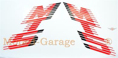 Honda MT 5 Mokick Tank Aufkleber Tankaufkleber Satz Schwarz Rot 2 teilig Weiß 