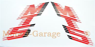 Honda MT 5 Mokick Tank Aufkleber Tankaufkleber Satz Schwarz Rot 2 teilig Weiß 