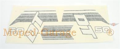 Yamaha DT 50 Mokick Tank Aufkleber Tankaufkleber Satz Schwarz Grau 