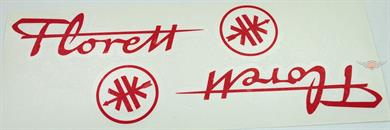 Kreidler Florett Eiertank Tank / Verkleidung Aukleber Satz Rot K54 Groß 