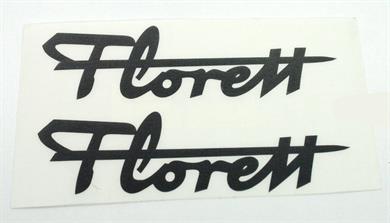 Kreidler Florett Eiertank Super Tank / Verkleidung Aukleber Satz Schwarz breit 