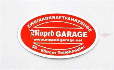 Moped Garage 70er Jahre Chrom Händler Aufkleber 