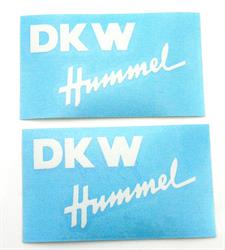 DKW Hummel Rahmen Aufkleber Satz Weiss Dekor Schriftzug Germany 
