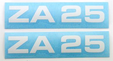 Zündapp ZA 25 Mofa MOGA Aufkleber Satz Weiss Dekor Schriftzug Germany 