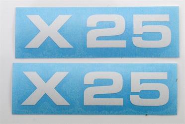 Zündapp X 25 Mofa MOGA Aufkleber Satz Weiss Dekor Schriftzug Germany 