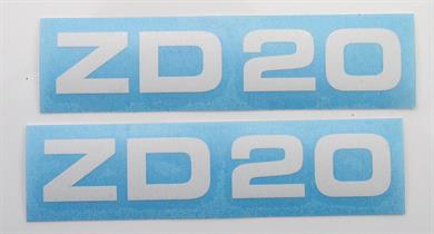 Zündapp ZD 20 Mofa MOGA Aufkleber Satz Weiss Dekor Schriftzug Germany 