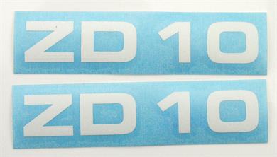 Zündapp ZD 10 Mofa MOGA Aufkleber Satz Weiss Dekor Schriftzug Germany 