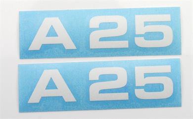 Zündapp A 25 Mofa MOGA Aufkleber Satz Weiss Dekor Schriftzug Germany 