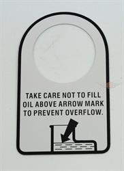 Honda MT MB 50 80 5 8 Moped Mokick Ölstand Hinweis Schild 