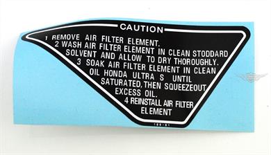 Honda MT MB 50 80 5 8 Moped Mokick Luftfilter Aufkleber 