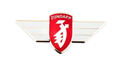 Zündapp CS CX Hai Beinschild Emblem Plakette Logo Rot Weiss 