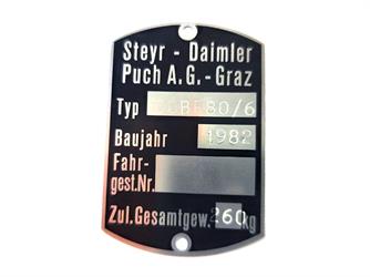 Puch Cobra 80/6 Leichtkraftrad Rahmen Typenschild Typ Schild Original 