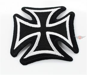 Moped Garage Iron Cross Kutte Patch Aufnäher Jeans Mofa Club Jacke 7cm Mokick 