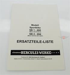 Hercules SB 1 SB 2 Sportbike Sport Bike Ersatzteil Liste Teile Katalog 