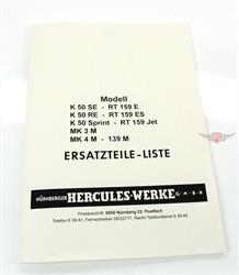 DKW RT 159 139 M Mokick Ersatzteil Liste Teile Katalog 