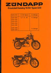 Zündapp C 50 Sport GTS 50 Typ 529 Ersatzteil Liste Teile Katalog 