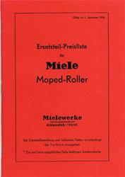 Miele Moped K 50 S  Roller K 51 Ersatzteil Liste Teile Katalog 