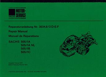 Sachs 505 DKW Hercules Miele Victoria Express Motor Reparatur Anleitung 