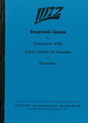 Lutz M 58 Einbau Motor Ersatzteil Liste Teile Katalog 