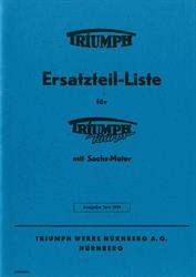 Triumph Knirps mit Sachs Motor Ersatzteil Liste Teile Katalog 