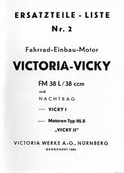 Victoria Vicky 1 2 FM 38 L NL 2 Ersatzteil Liste Teile Katalog 