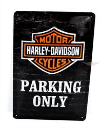 Harley Parking Only Blech Schild mittel Groß 
