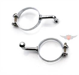 Mofa Moped 50er Mokick Luftpumpe Chrom Halter Schelle Set 
