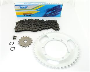 Puch Maxi S N Mofa Moped KMC ISO 9001 Tuning Kettensatz 15 Ritzel 45 Kettenrad 