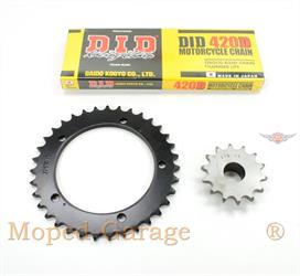 Hercules K 50 RL Ultra 2 Kettensatz 14 / 35 Ritzel Kettenrad DID Kette 