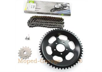 Hercules Prima GT GX Kettensatz Kette Satz 50 Kettenrad 15 Ritzel Sachs Motor 