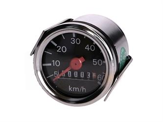 Tachometer universal 60km/h 48mm schwarz für Hercules, Simson 