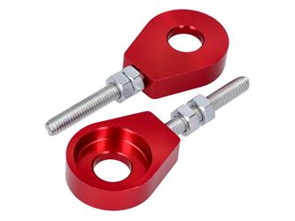 Radspanner / Kettenspanner Satz Aluminium rot eloxiert 12mm 