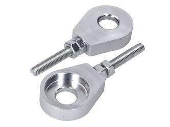 Radspanner / Kettenspanner Satz Aluminium silber eloxiert 12mm 