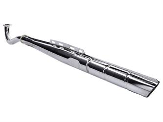 Auspuff 28mm verchromt Originaloptik 2-teilig für Puch Maxi 