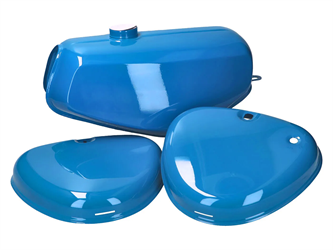 Benzintank und Seitendeckel Set blau für Simson S50, S51, S70 