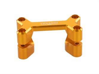 Lenkeraufnahme Venandi Dogbone CNC gold/orange für Simson S50, S51 