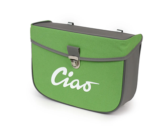 Piaggio Vespa Ciao Mofa Moped Satteltasche MOTO NOSTRA Grün Grau 